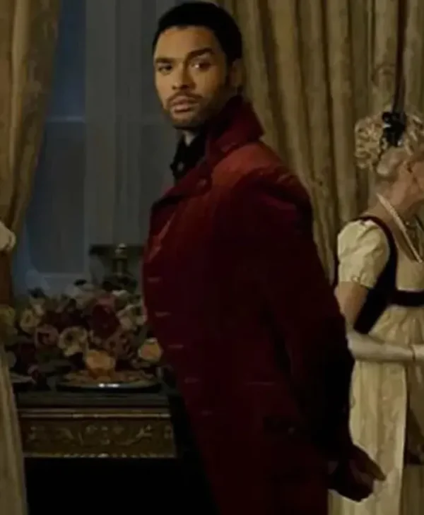 Bridgerton Simon Basset Velvet Red Tailcoat