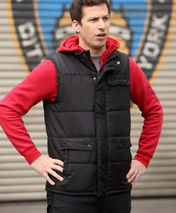 Brooklyn Nine-Nine Jake Peralta Parachute Puffer Black Vest