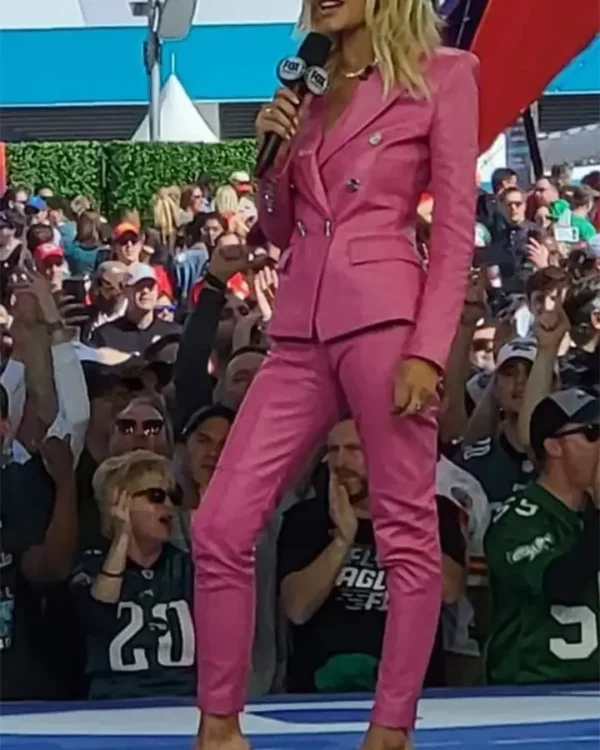 Charissa Thompson Super Bowl Pink Suit