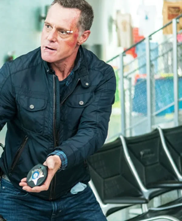 Chicago P.D. Hank Voight Quilted Real Leather Jacket