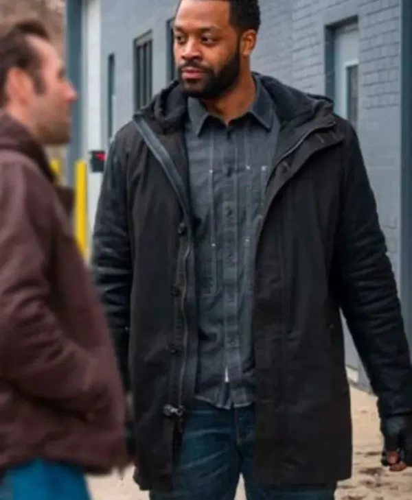 Chicago P.D. LaRoyce Hawkins Black Hooded Cotton Jacket