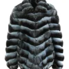 Chinchilla Fur Blue And Black Coat
