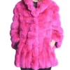 Chinchilla Fur Pink Coat 1