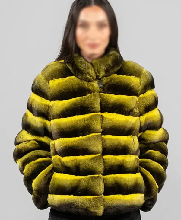 Chinchilla Yellow Fur Jacket