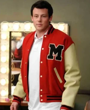 Chris Colfer Glee S04 Ep04 M Logo Varsity Bomber Jacket