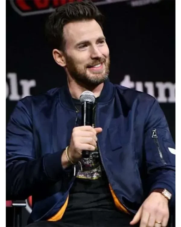 Chris Evans New York Comic Con Navy Blue Jacket