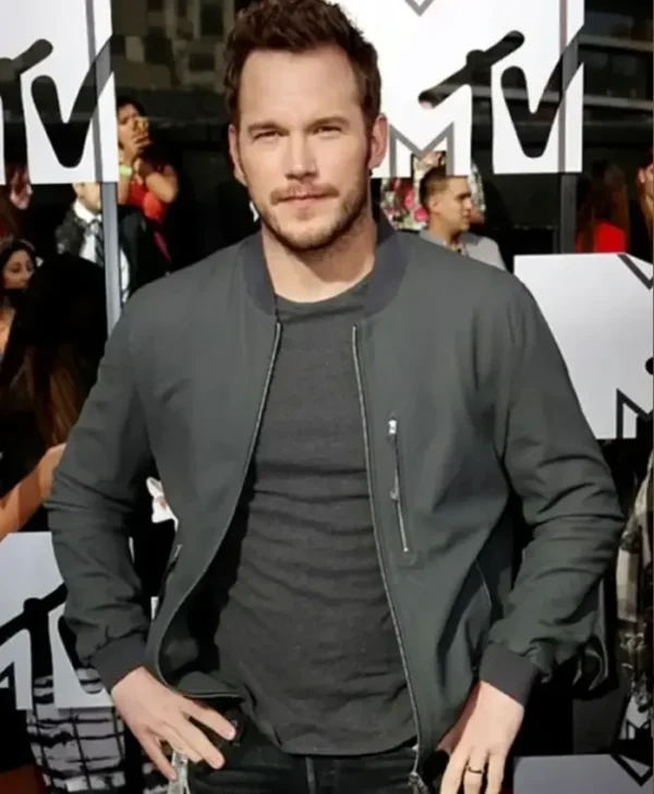 Chris Pratt Jurassic World Real Leather Bomber Jacket