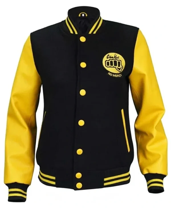 Cobra Kai Karate Kid Moletom Yellow Bomber Letterman Jacket