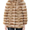 Coffee Cream Chinchilla Fur Coat