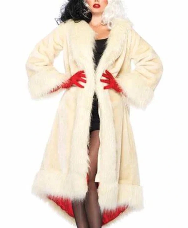 Emma Stone Cruella Ivory Coat