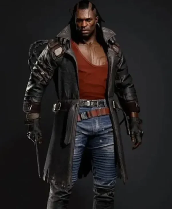 Cyberpunk 2077 Placide Belted Leather Coat