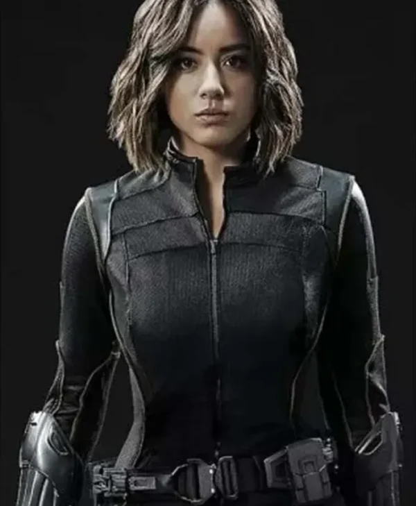 Daisy Johnson Skye Agents of Shield Black Leather Jacket