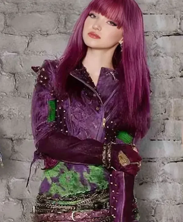 Descendants Costume Mal Purple Faux Leather Jacket