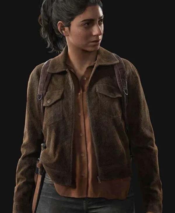 Dina The Last Of Us Brown Corduroy Jacket