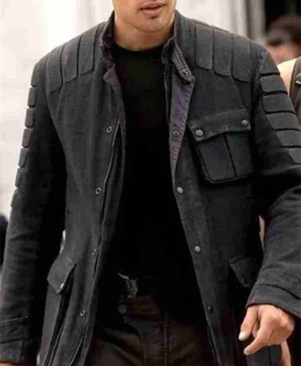 Divergent Allegiant Theo James Black Real Leather Jacket