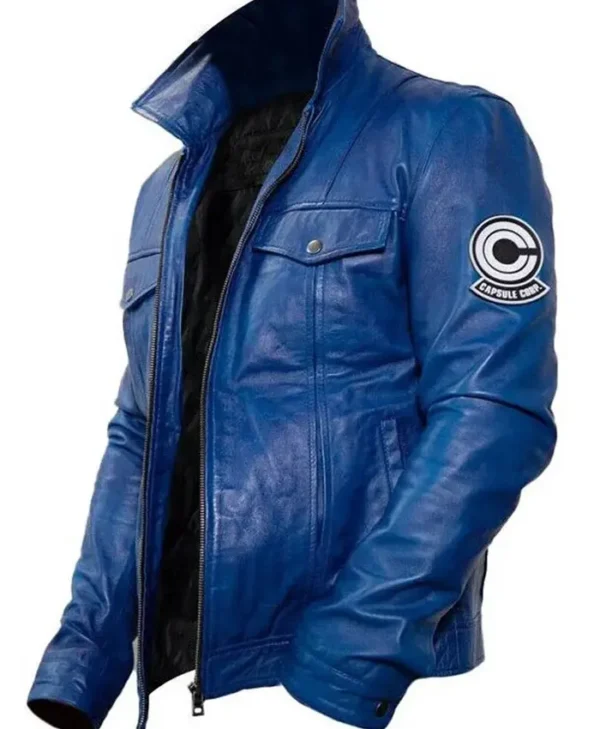 Dragon Ball Blue Leather Jacket