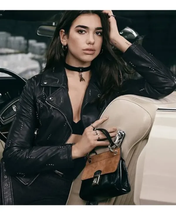 Dua Lipa Moto Leather Jacket