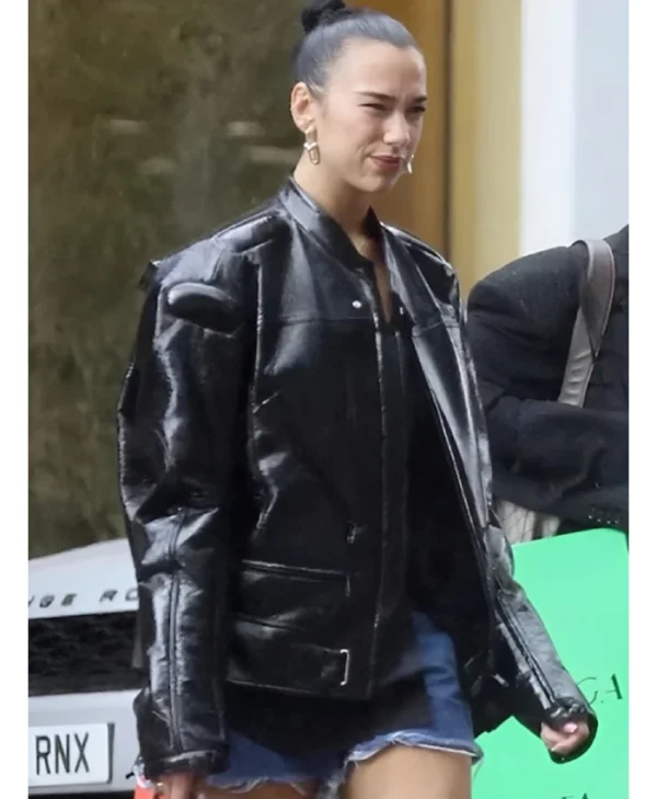 Dua Lipa Oversized Motorcycle Jacket