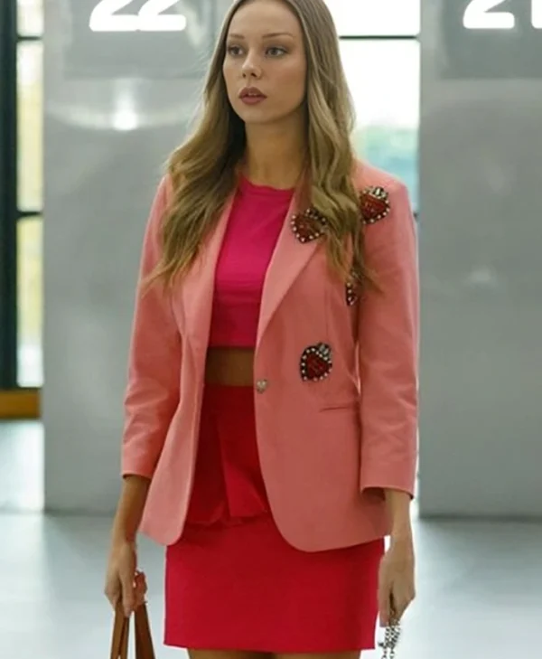 Elite Short Stories Ester Exposito Pink Blazer