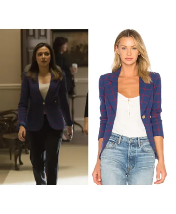 Emily Rhodes Designated Survivor S2 E11 Blue Check Blazer