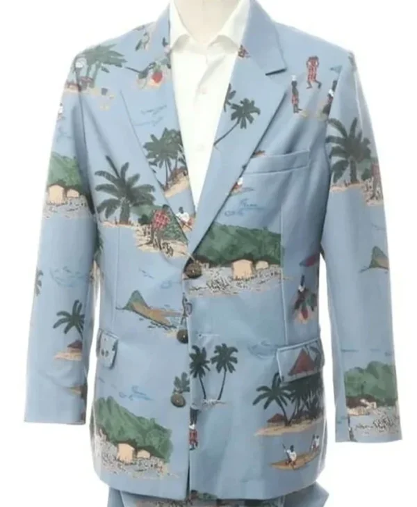 Emily in Paris S04 Julien Palm Print Blazer