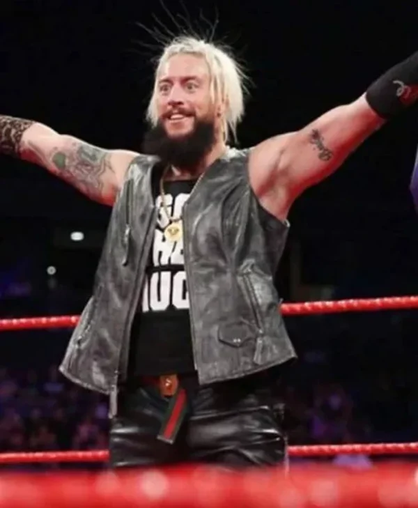 Enzo Amore WWE Wrestler Leather Black Vest