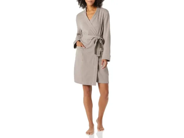 Essential Grey Womens Waffle Robe