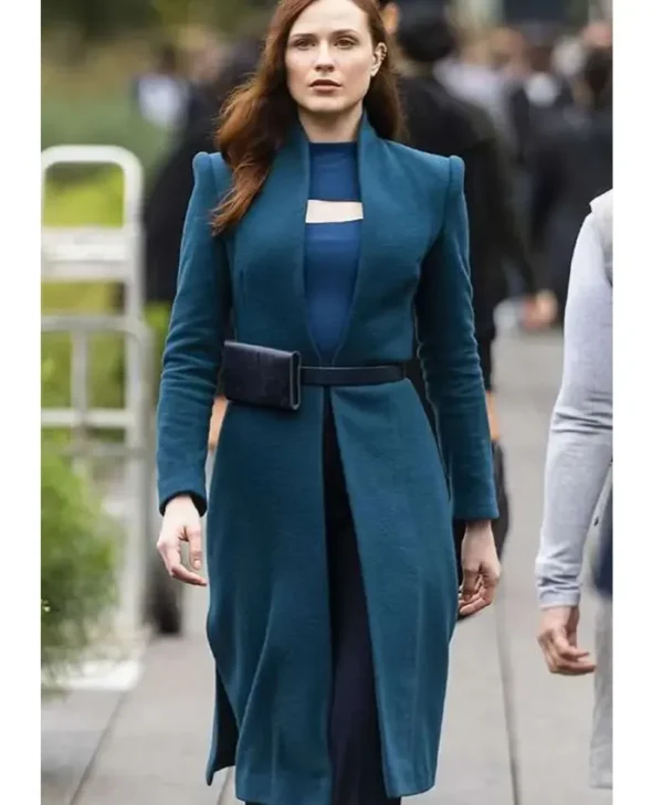 Evan Rachel Wood Westworld Blue Long Coat