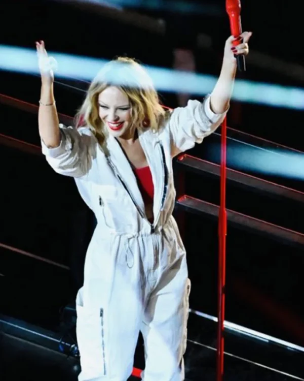 F1 Grand Prix 2023 Kylie Minogue White Jumpsuit