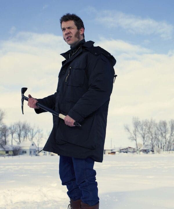 Fargo S04 Russell Harvard Black Hooded Coat