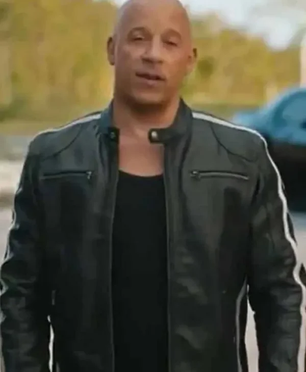 Fast 09 Vin Diesel Black Leather Jacket