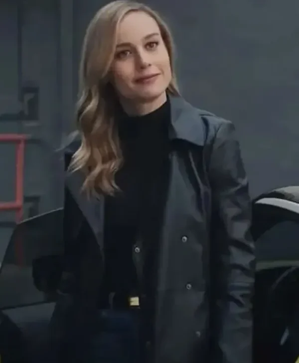 Fast X 2023 Brie Larson Black Leather Coat