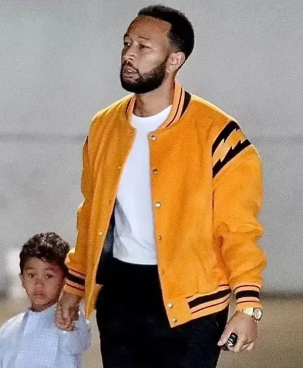 Father’s Day 2023 John Legend Orange Varsity Jacket