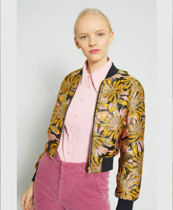 Fatin Jadmani The Wilds Floral Bomber Polyester Jacket