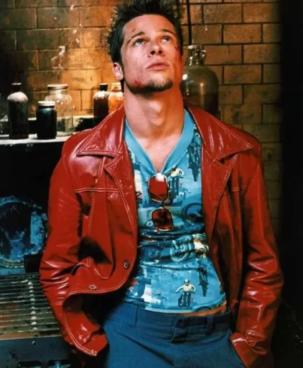 Fight Club Brad Pitt Leather Jacket