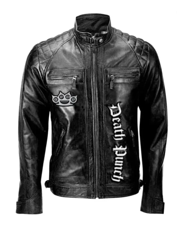 Five Finger Black Leather Jacket