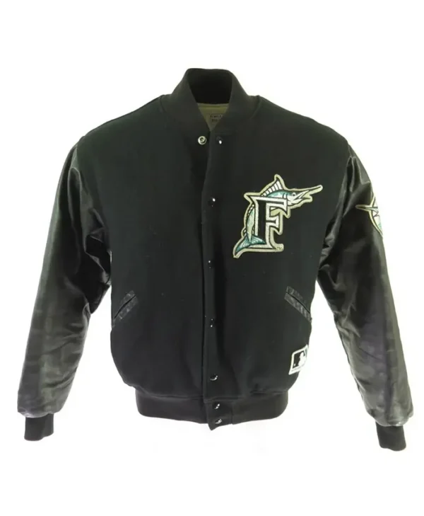 Florida Marlins 80’s Black Wool Varsity Jacket