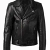 G Eazy Biker Black Real Faux Leather Jacket