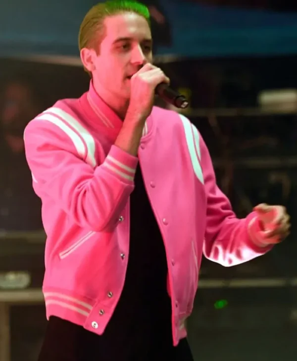 G-Eazy Eyewear Pink Bomber Varsity Jacket