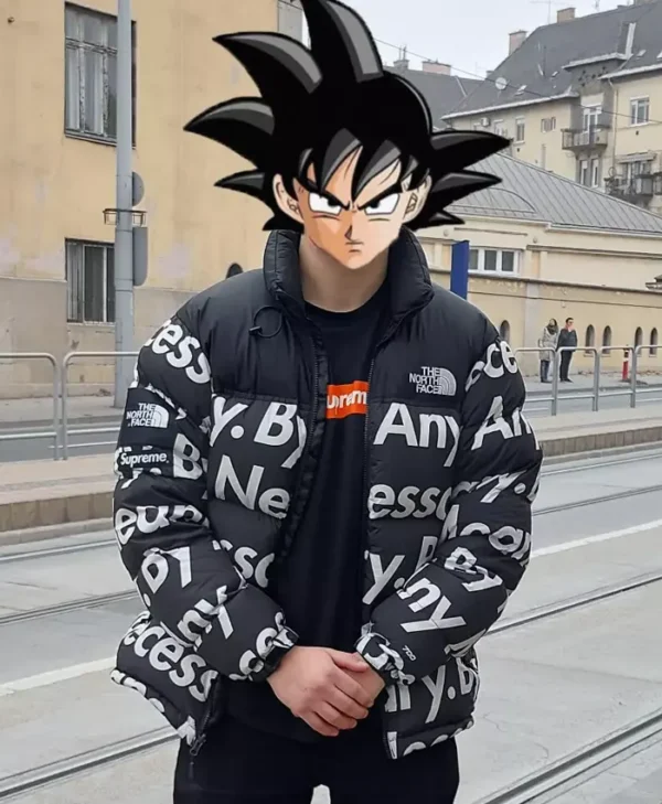 Goku Dragon Ball Z Drip Black Puffer Jacket