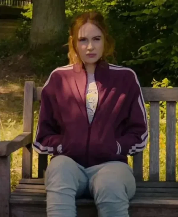 Gunpowder Milkshake Karen Gillan Maroon Track Jacket