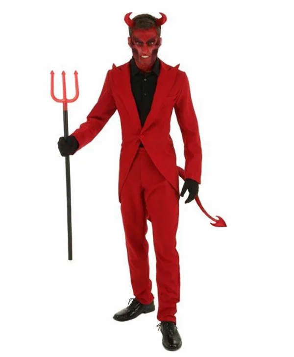 Halloween Red Devil Costume Suit