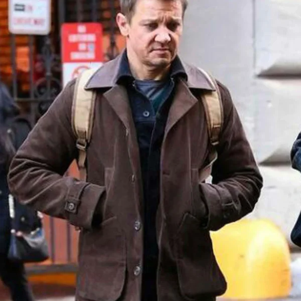 Hawkeye Jeremy Renner Brown Suede Leather Jacket