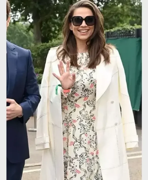 Hayley Atwell Cream Long Coat