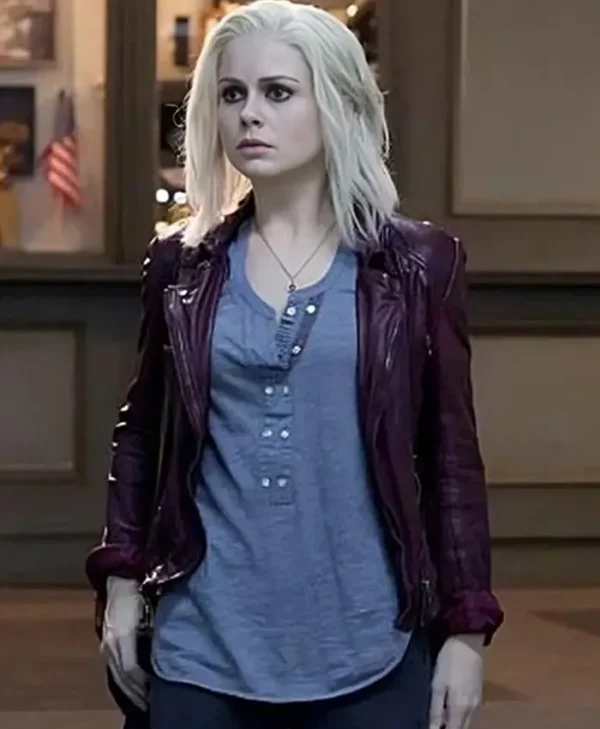 Izombie Rose McIver Maroon Leather Jacket