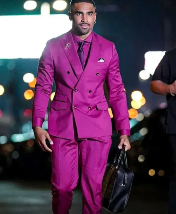 Jalen Hurts Pink Suit