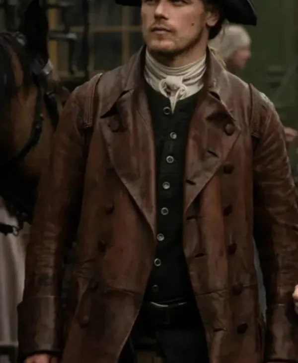 Jamie Fraser Outlander S07 Brown Leather Coat