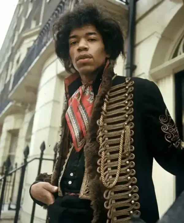 Jimi Hendrix Hussars Black Wool Military Jacket