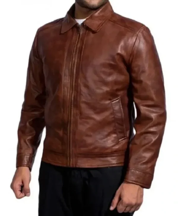 John Wick 2 Cassian Common Real Leather Brown Jacket