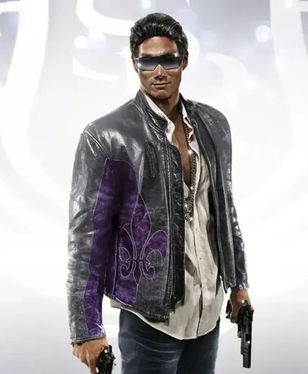 Johnny Gat Saints Row Grey Leather Jacket